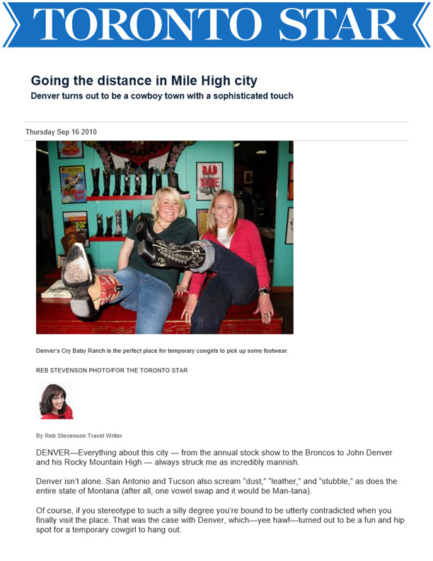 Toronto Star - Going the Distance in Mile High City