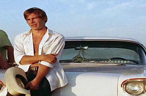 Harrison Ford wearing a Rockmount western shirt in American Graffiti