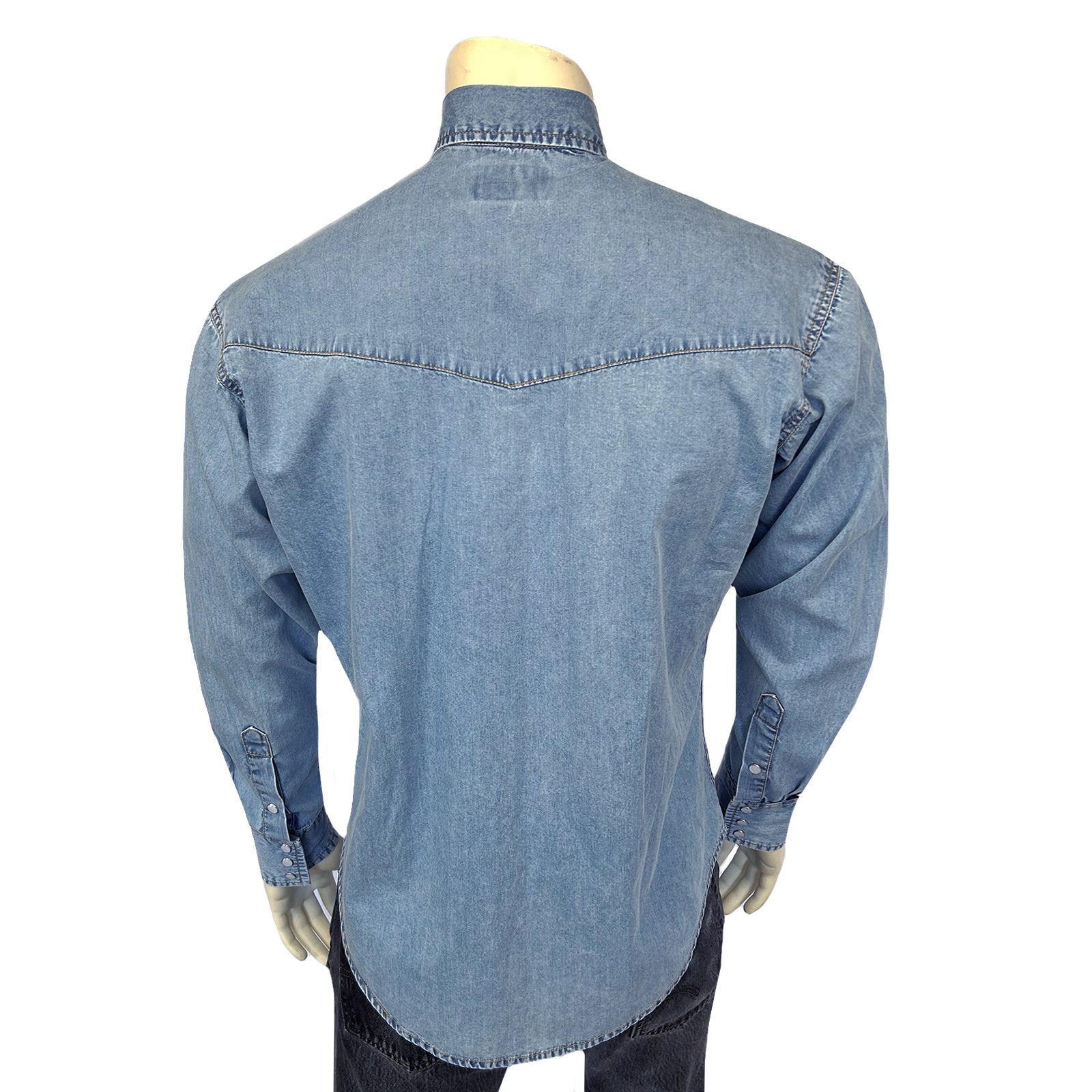 Rockmount Men's Stonewashed Denim Western Shirt