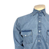 Men's Stonewashed Denim Classic Western Shirt