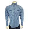 Men's Stonewashed Denim Classic Western Shirt
