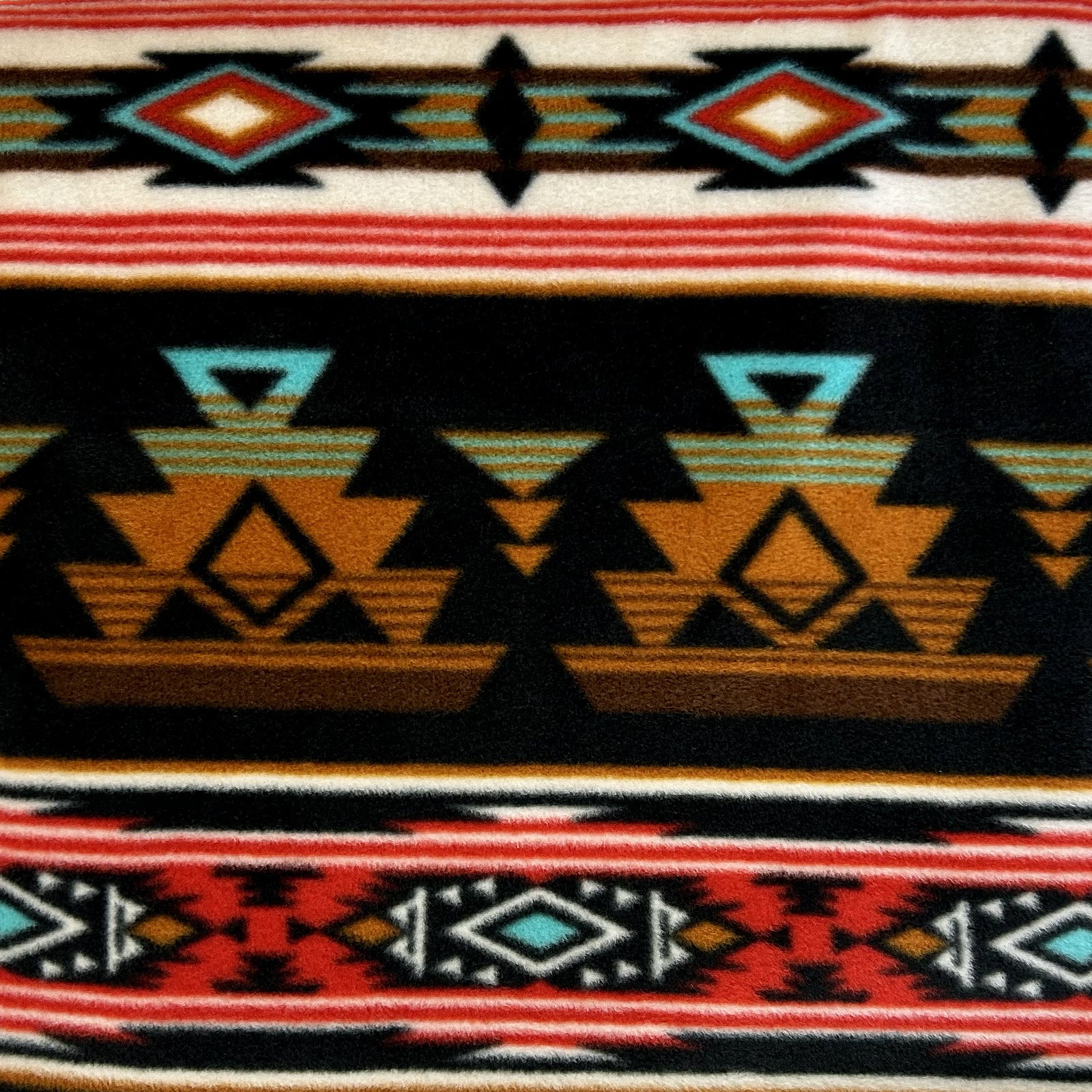 NATIVE FLEECE BLANKET RUST BLACK Rockmount