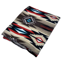 Native Pattern Fleece Western Blanket in Brown