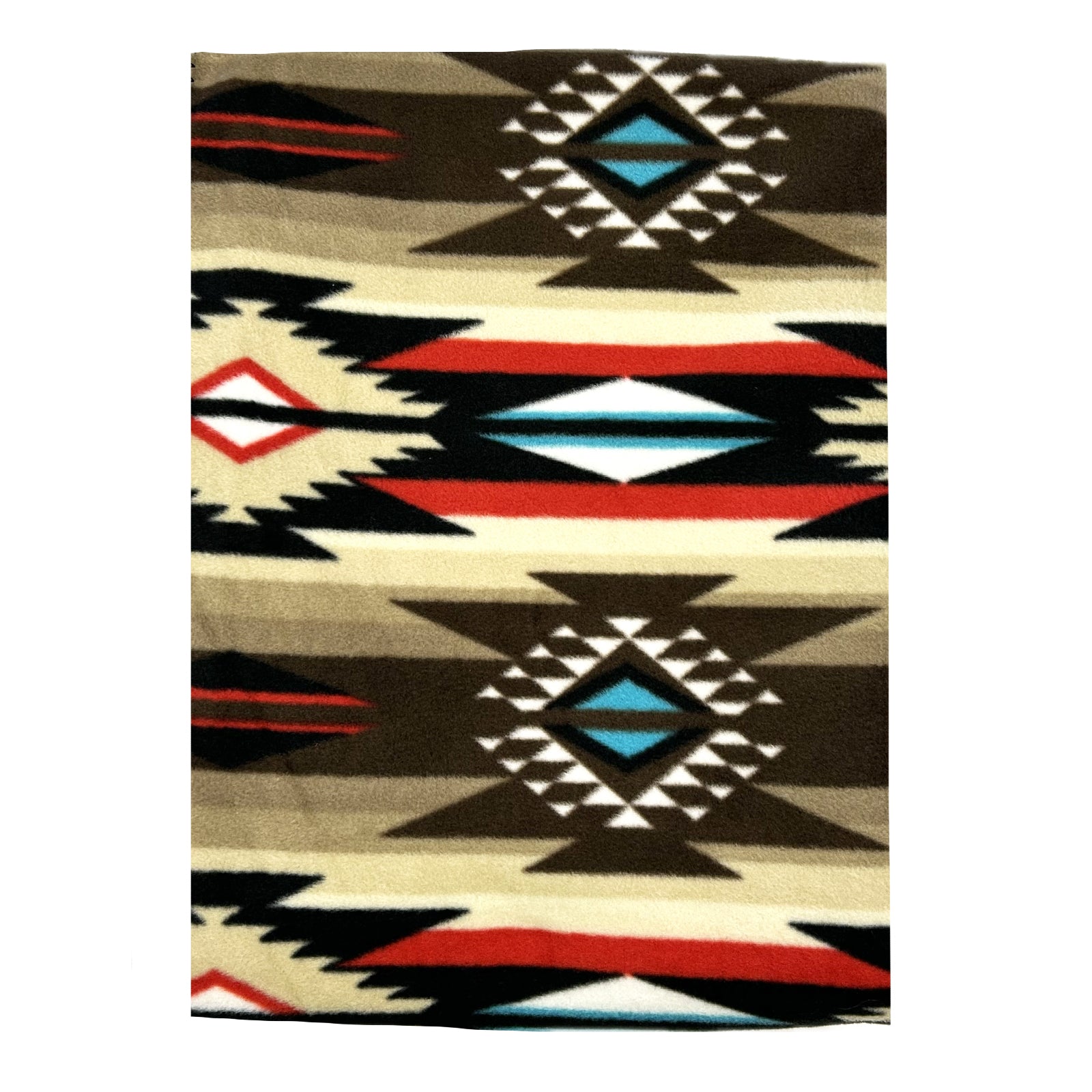 Rockmount Brown Native Print Fleece Blanket