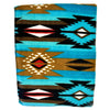 Native Pattern Fleece Western Blanket in Turquoise & Brown