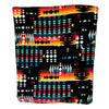 Native Pattern Fleece Western Blanket in Black & Red