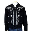 Men's Vintage Western Bolero Jacket with White Rope Embroidery