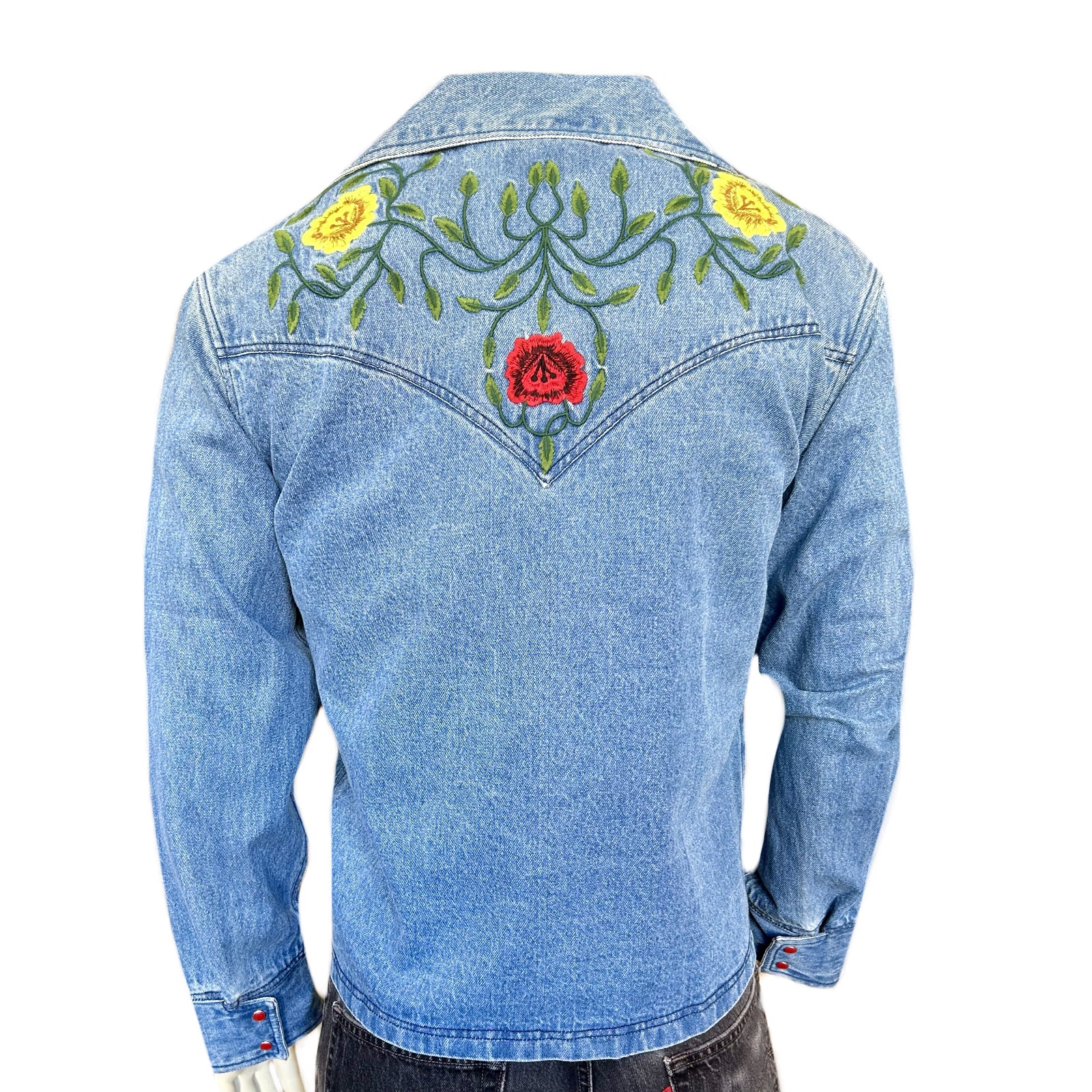 Rockmount Men s Denim Vintage Floral Bolero Jacket