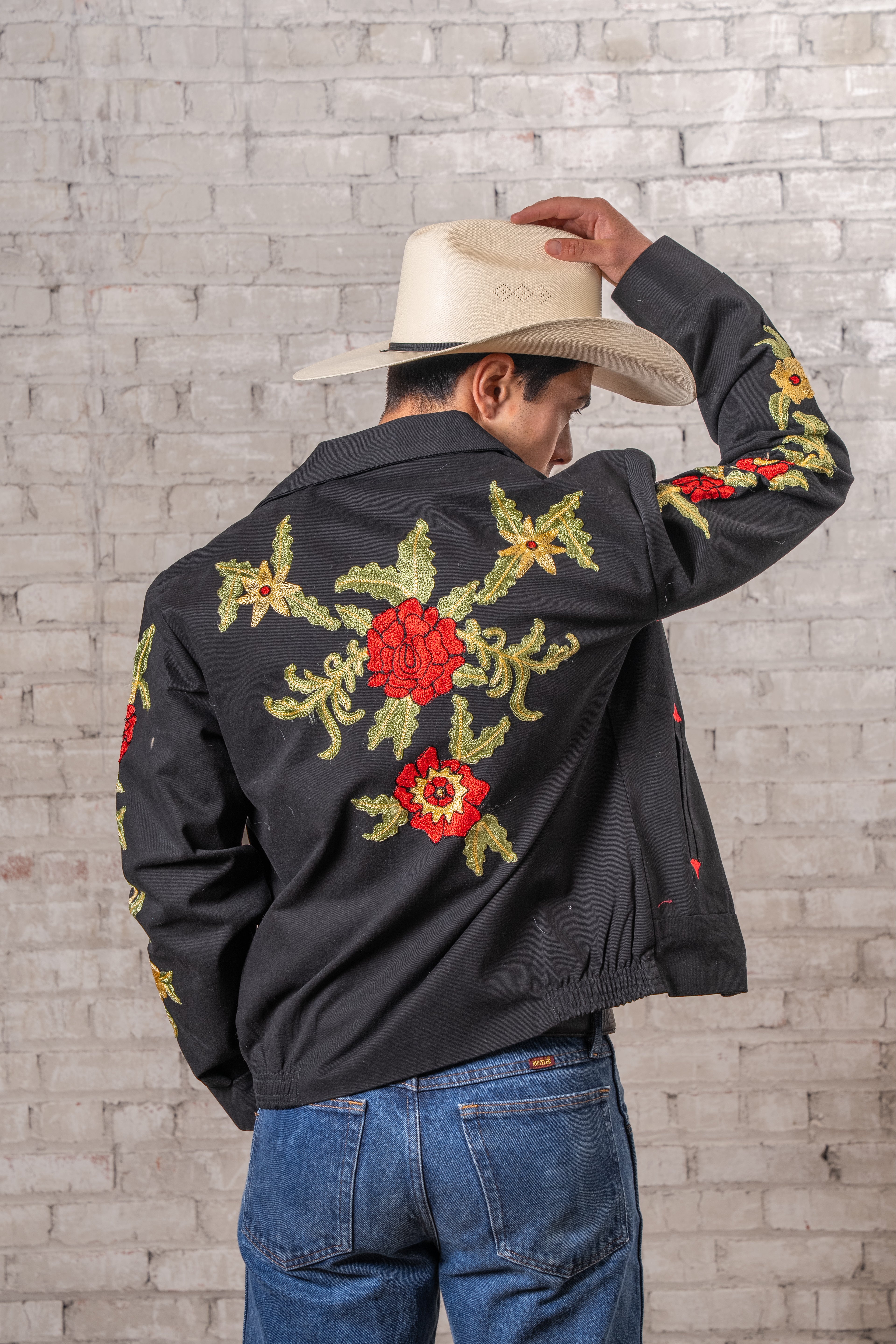 Rockmount Men's Rose Bouquet Embroidered Bolero Jacket