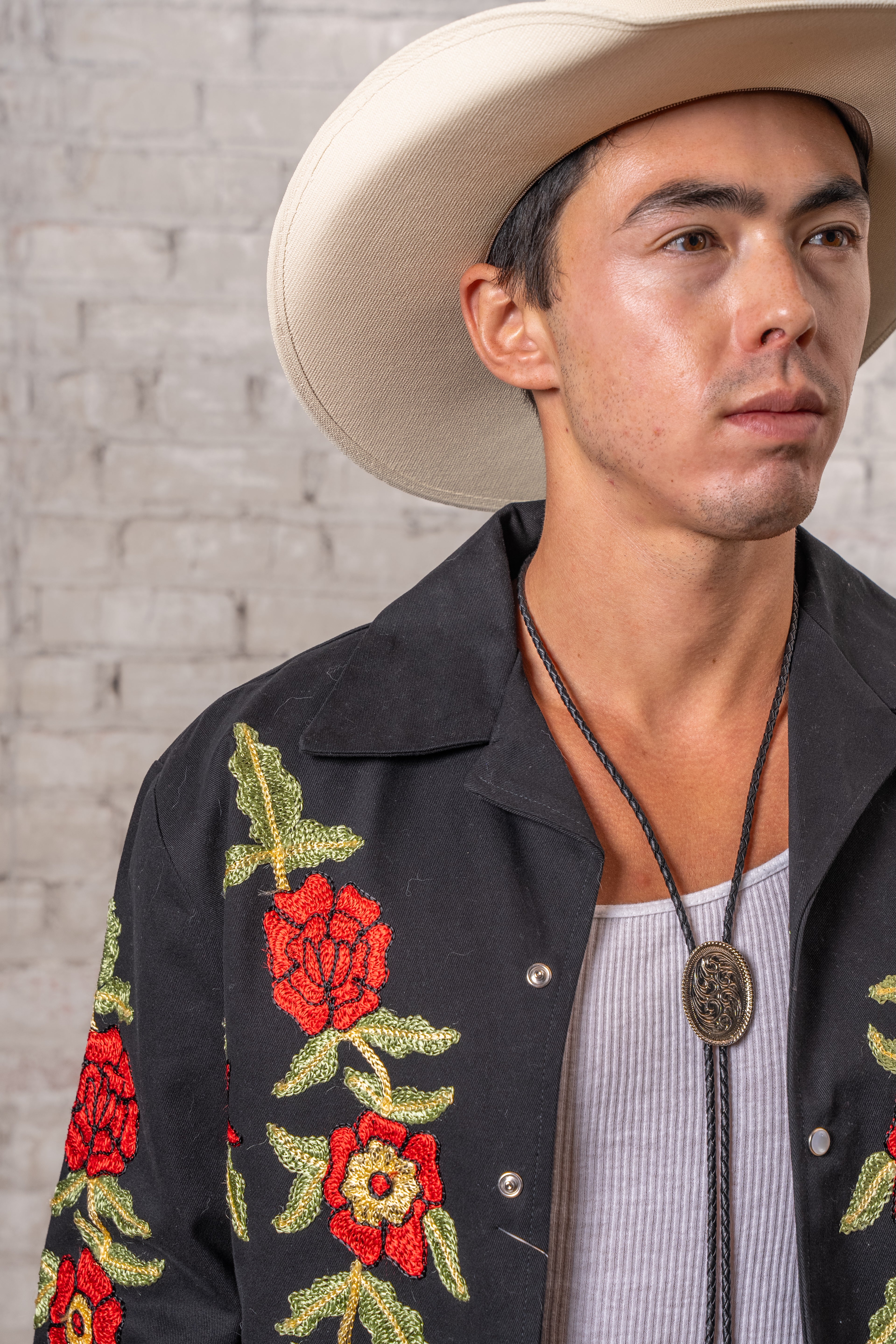 Rockmount Men's Rose Bouquet Embroidered Bolero Jacket