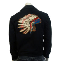 Men's Gabardine Warbonnet Embroidery Western Jacket