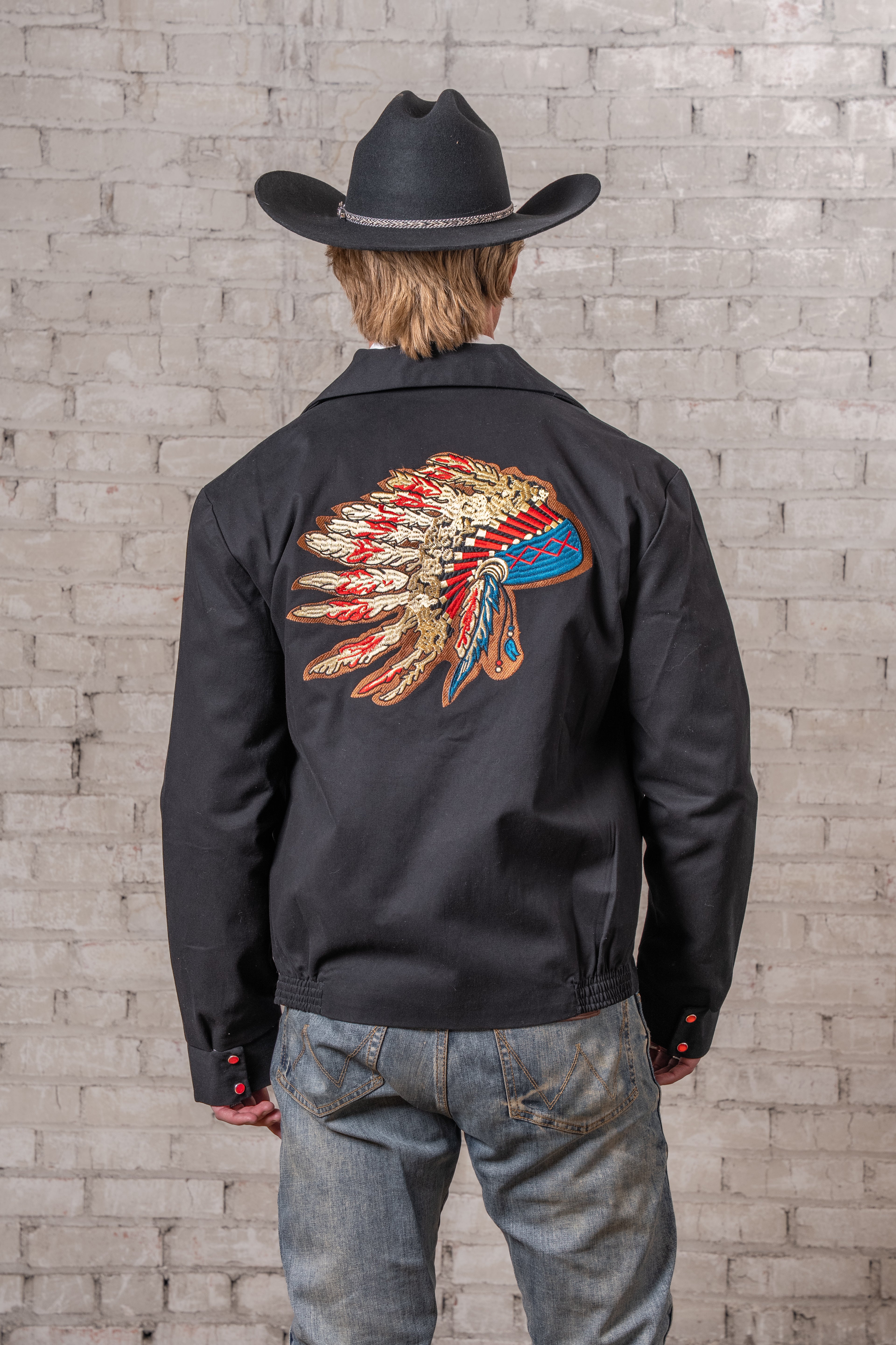 Rockmount Men's Vintage Gabardine Warbonnet Bolero Western Jacket