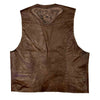Men's Brown Leather Tooled Western Vest with Conchos