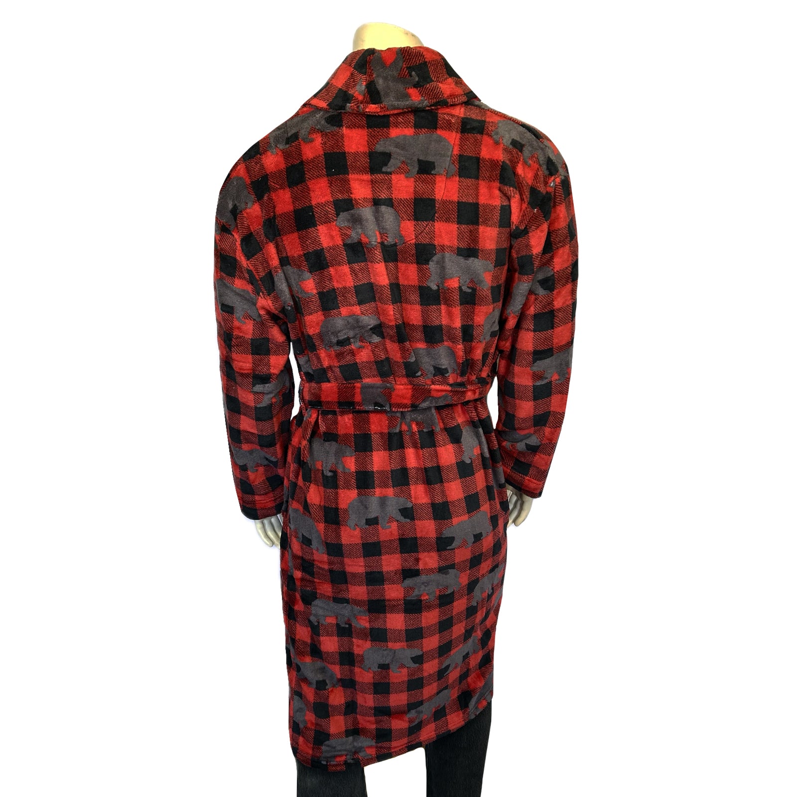 Plush Adult Western Robe in Red