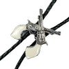 Silver Six-Shooter Pistols Western Bolo Tie