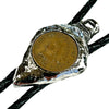 Silver Arrowhead Genuine Buffalo Nickel Western Bolo Tie