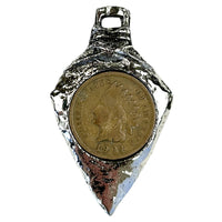 Silver Arrowhead Genuine Buffalo Nickel Western Bolo Tie