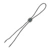 Silver Southwest Pattern with Turquoise Enamel Western Bolo Tie