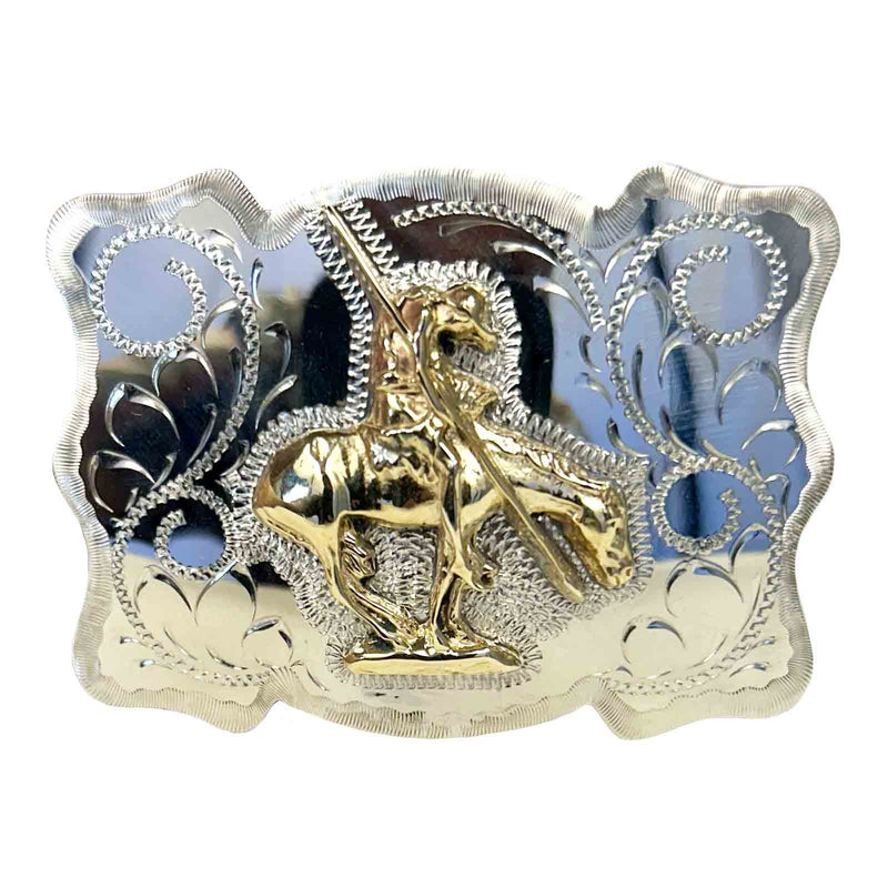 End of the Trail Western Belt Buckle