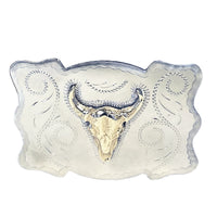 Steer Skull Western Belt Buckle