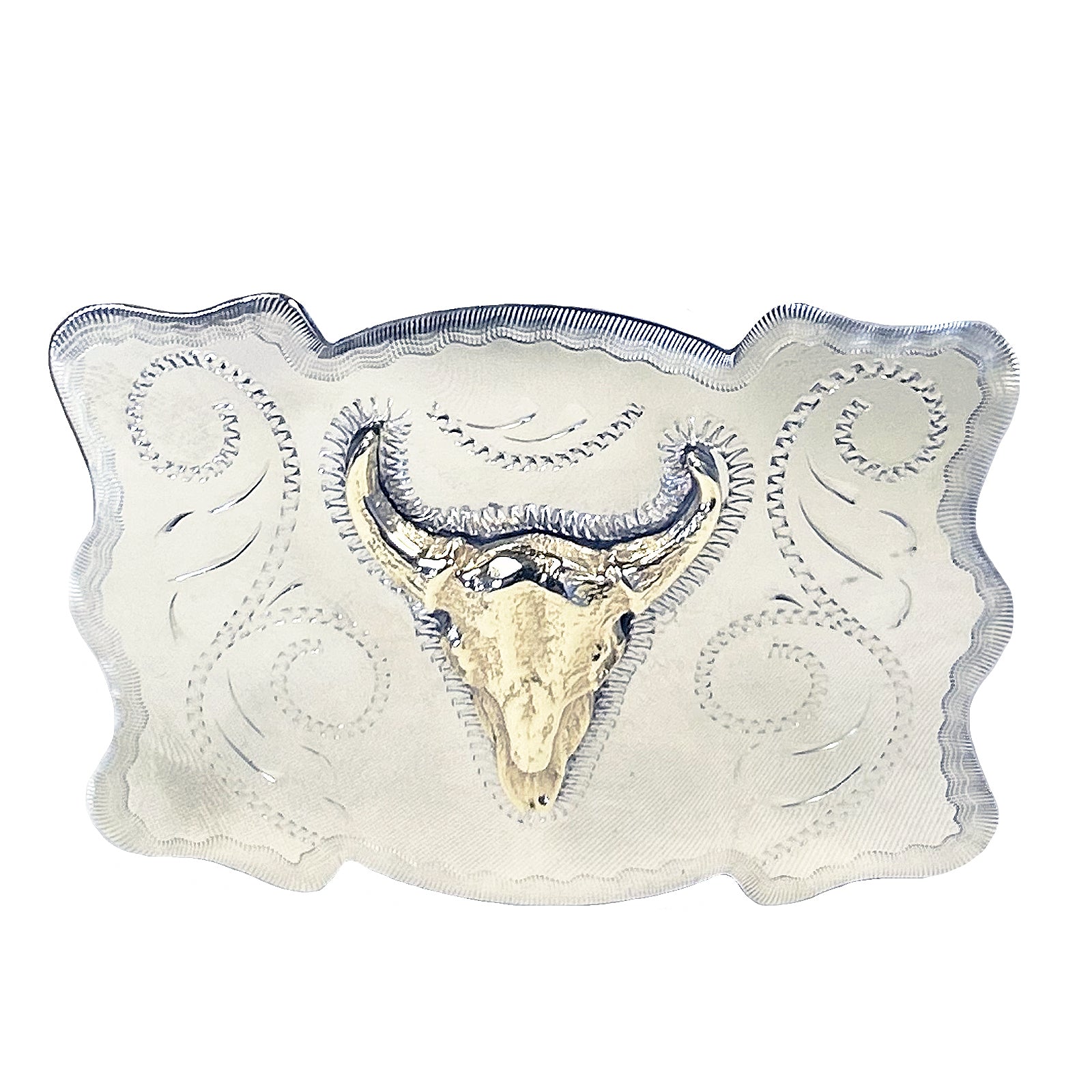 Steer Skull Western Belt Buckle