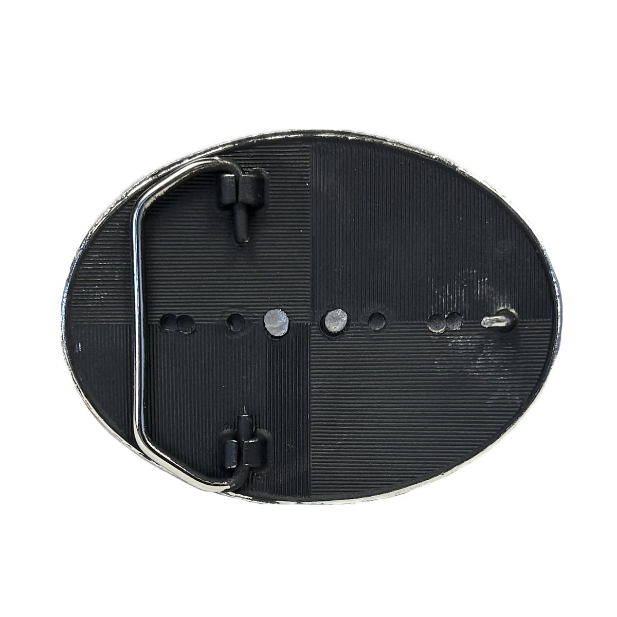 Mustang Silver & Black Western Belt Buckle