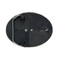 Mustang Silver & Black Western Belt Buckle