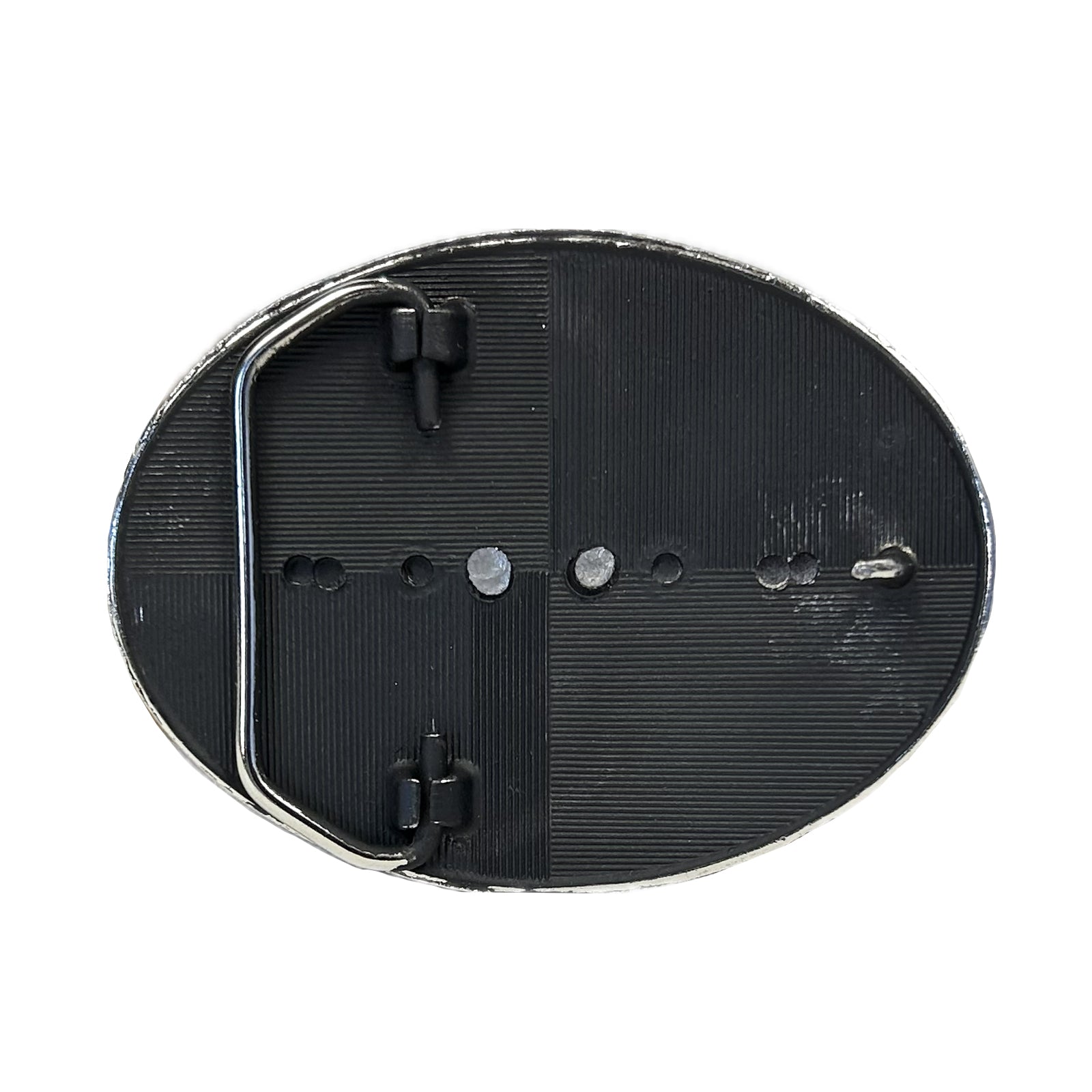 Mustang Silver & Black Western Belt Buckle