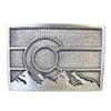 Pewter Colorado Flag Buckle with Mountains