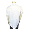 Men's Solid White Cotton Blend Short Sleeve Western Shirt