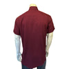 Men's Short Sleeve Burgundy Western Shirt with UV Protection