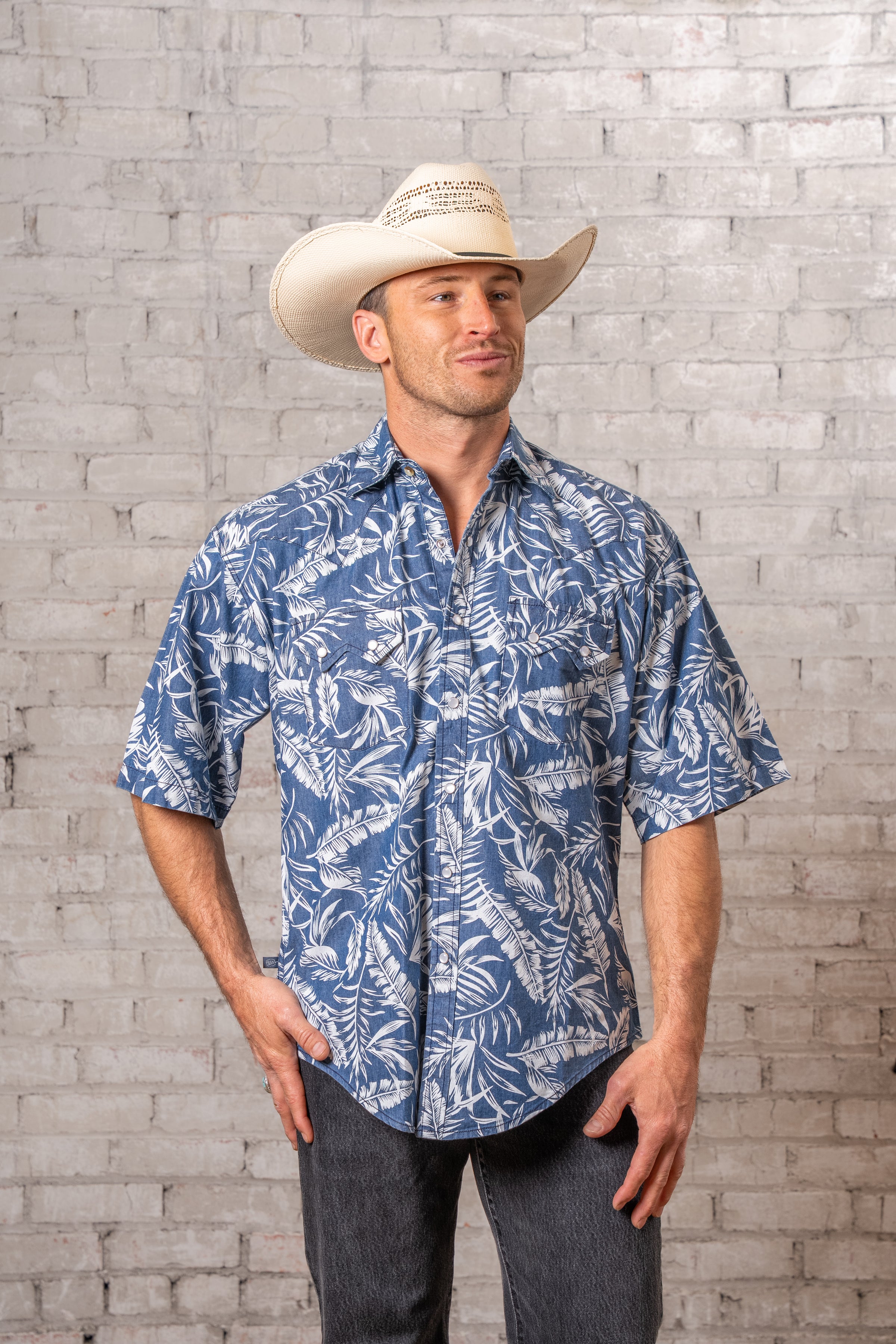 blue floral dress shirt mens Light Blue Floral Paisley Mens Short Sleeve Button up Shirts