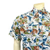 Men’s Blue Western Hawaiian Print Short Sleeve Shirt