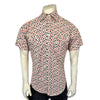 Men's Short Sleeve Cards Print Western Shirt