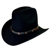Black Wool Felt Cattleman Western Cowboy Hat