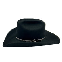 Black Cattleman Western Cowboy Hat with Horse Hair Band