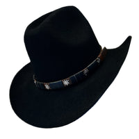 Black Wool Felt Cattleman Western Cowboy Hat