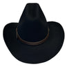 Black Wool Felt Cattleman Western Cowboy Hat