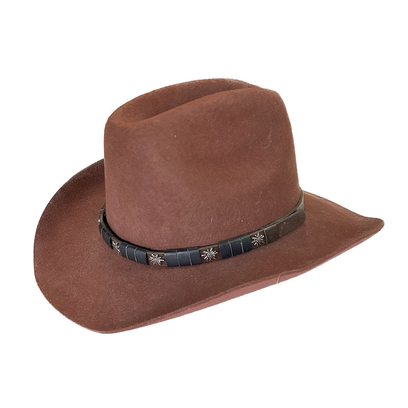Rust Wool Felt Cattleman Western Cowboy Hat