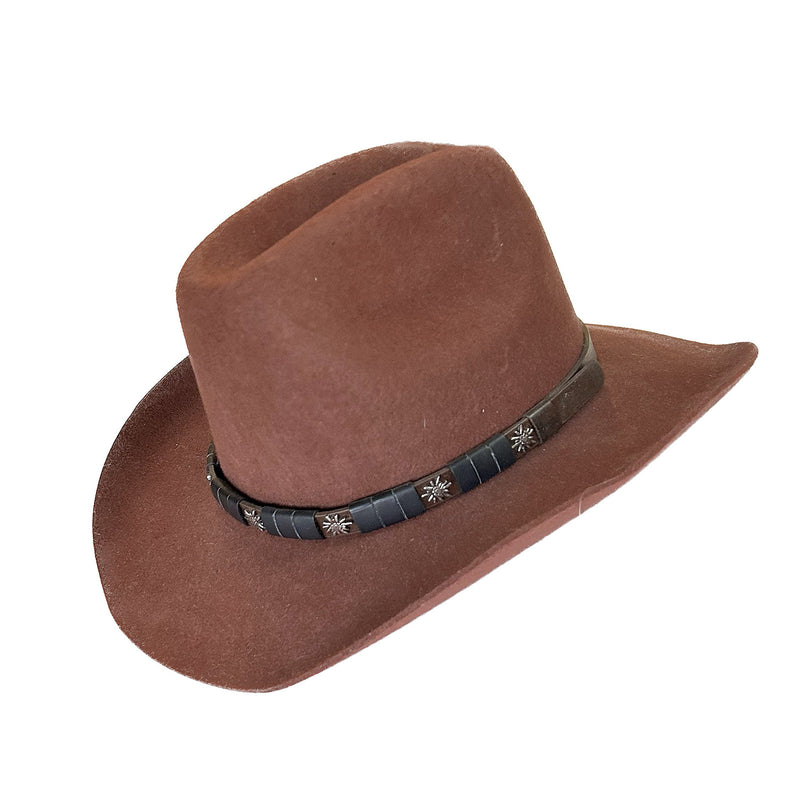 Rust Wool Felt Cattleman Western Cowboy Hat