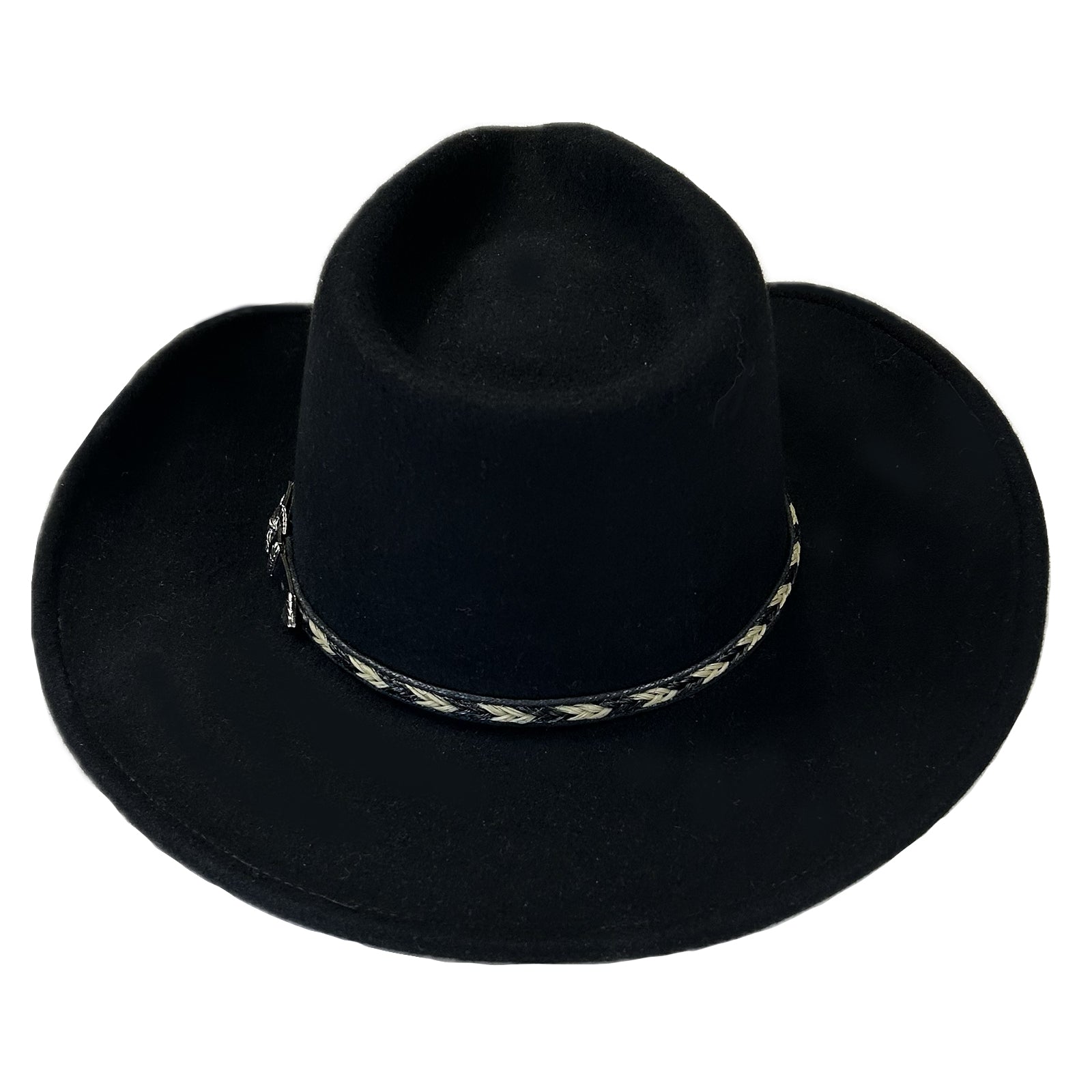 Crushable Black Felt Western Cowboy Hat