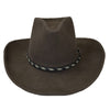 Crushable Brown Felt Western Cowboy Hat