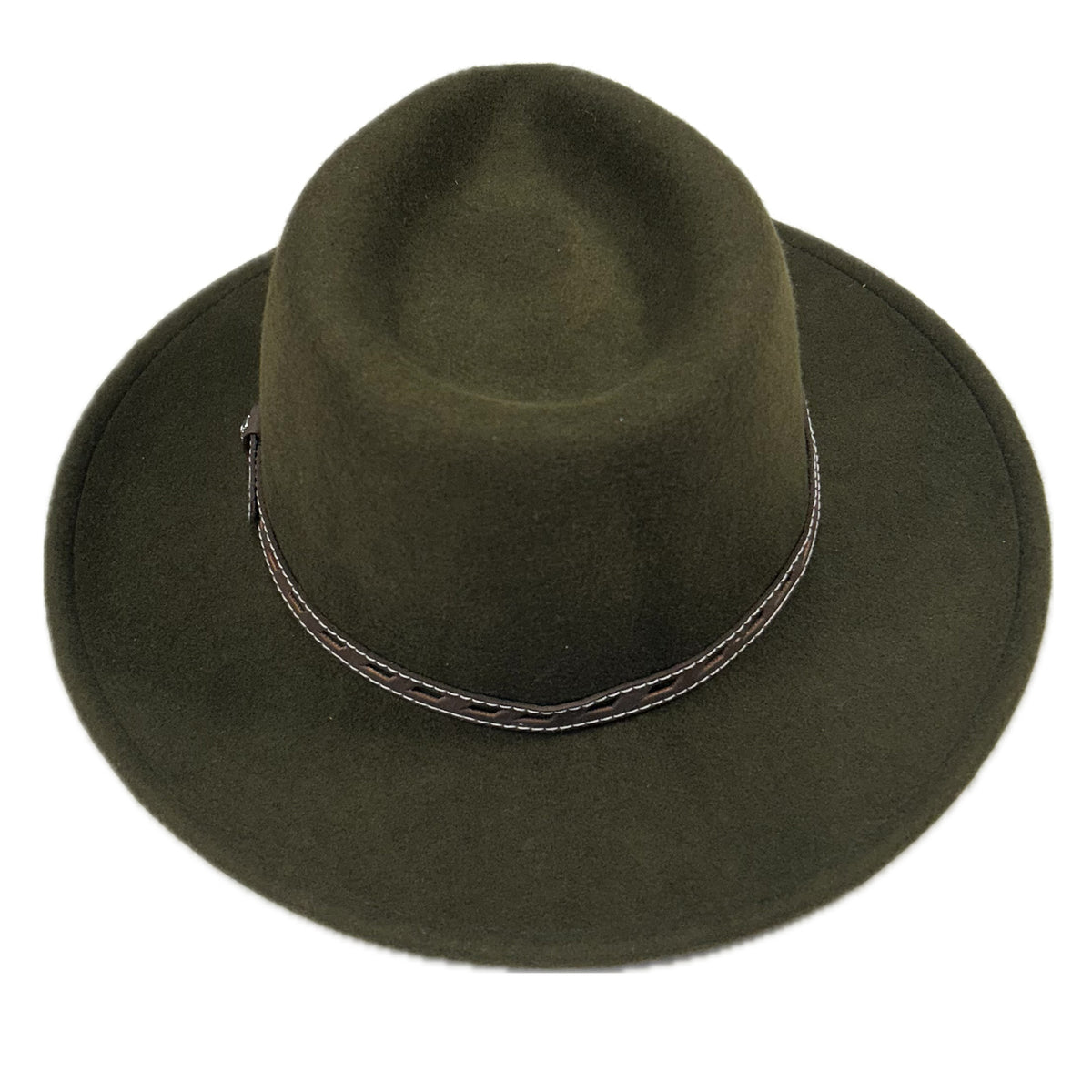 Crushable Olive Felt Denver Western Cowboy Hat
