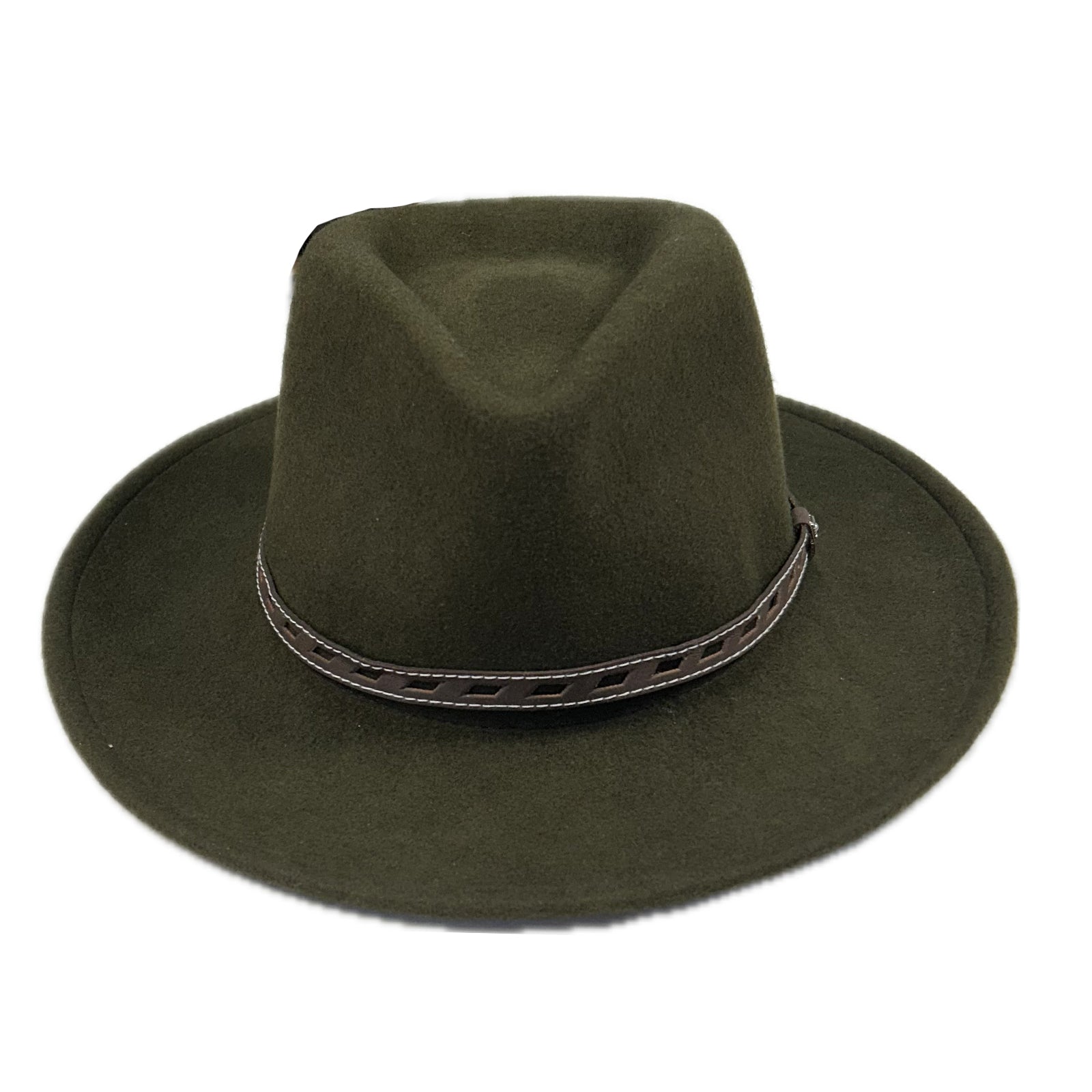 Crushable Olive Felt Denver Western Cowboy Hat