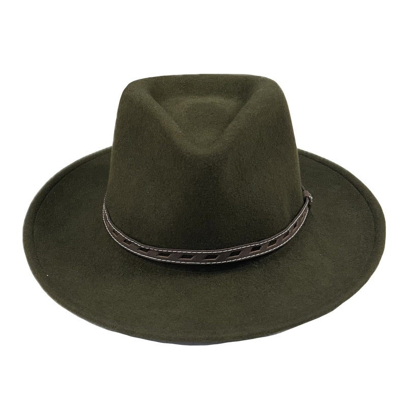 Crushable Olive Felt Denver Western Hat