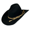 Lonesome Gus Black Premium 100% Wool Western Cowboy Hat