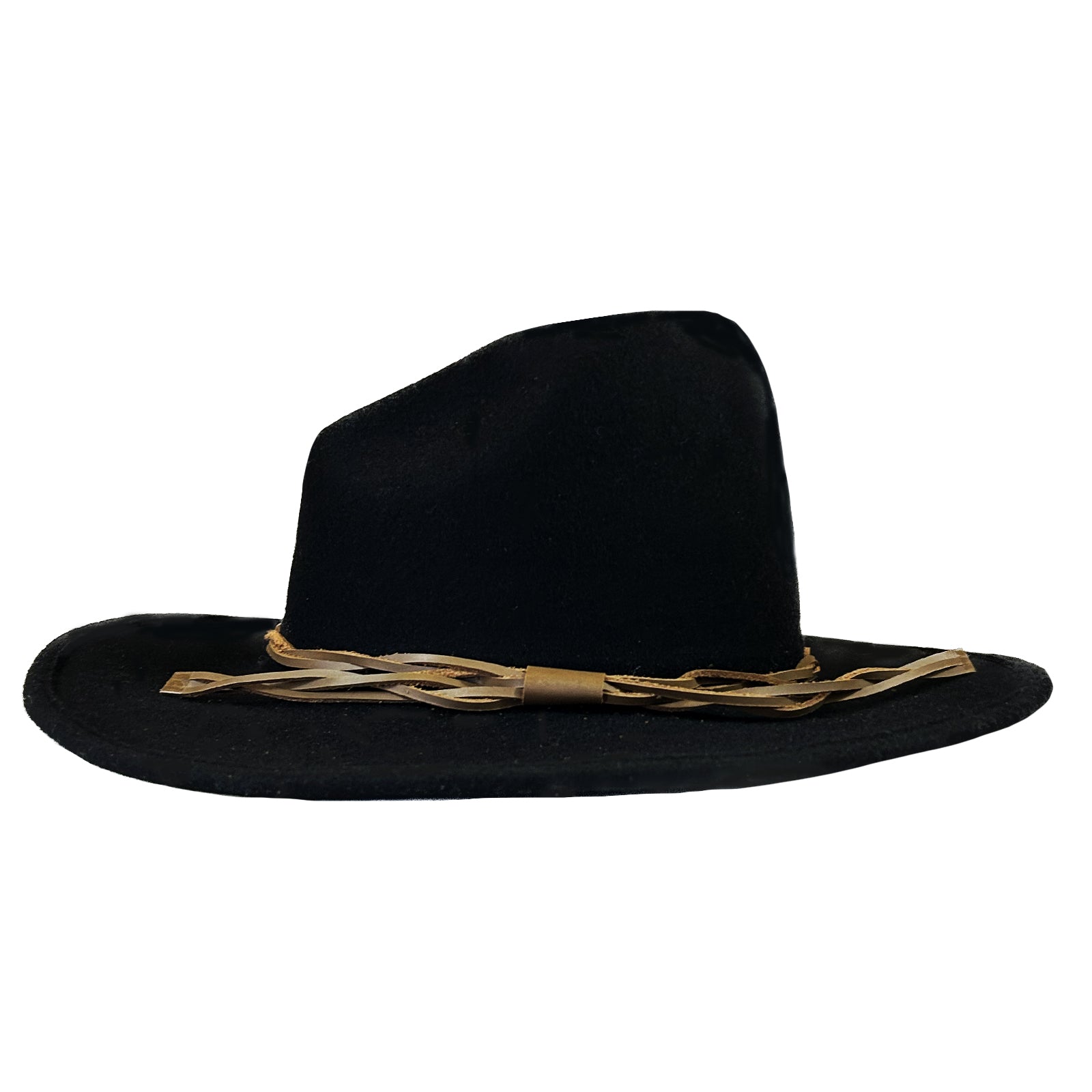 Lonesome Gus Black Premium 100% Wool Western Cowboy Hat