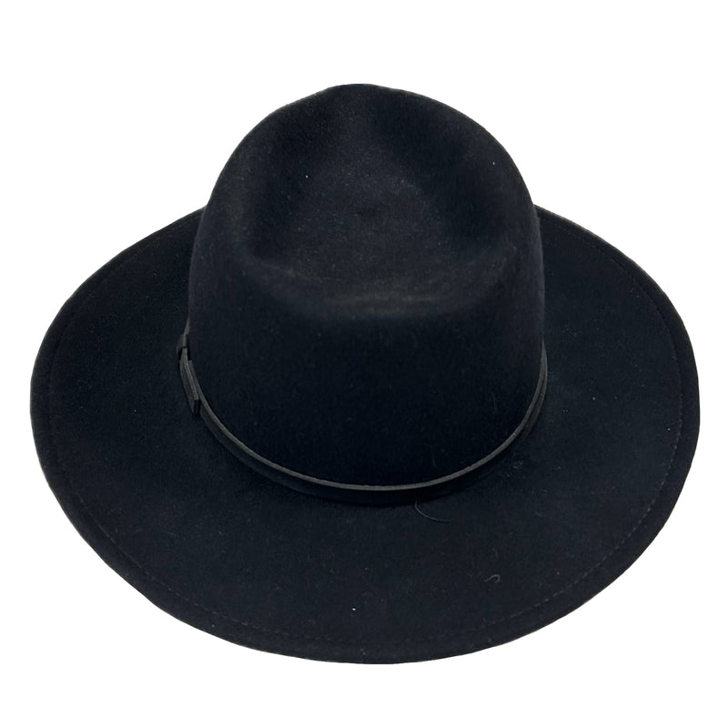 Crushable Black Felt Magic Pinch Western Hat