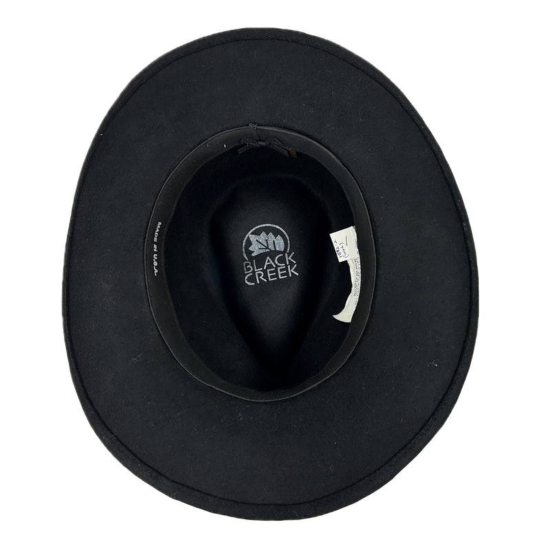 Crushable Black Felt Magic Pinch Western Hat