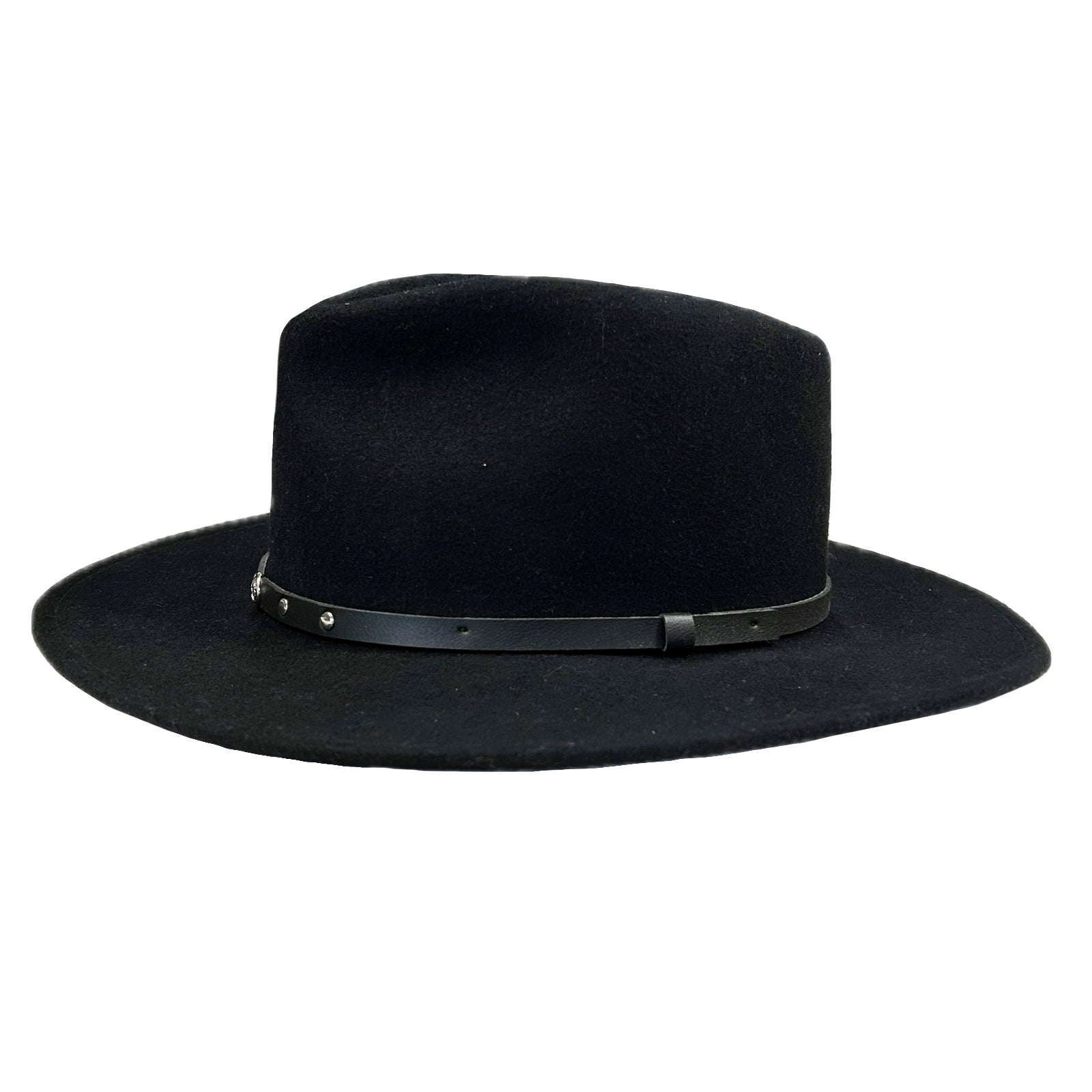 Crushable Black Felt Magic Pinch Western Hat